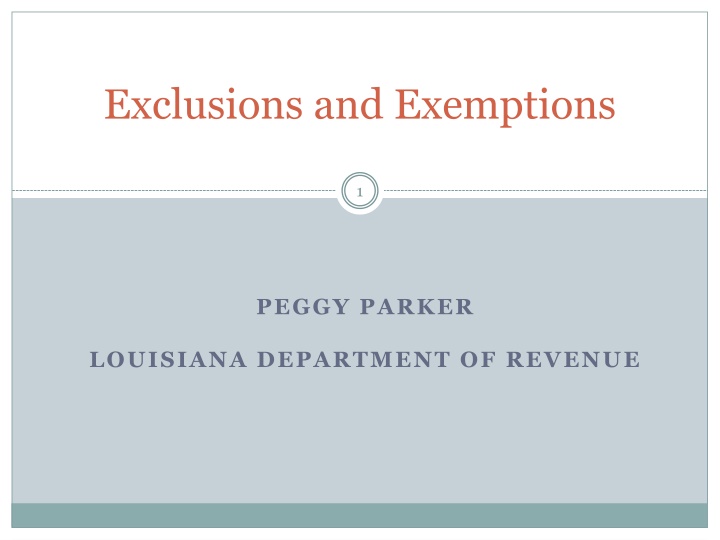 exclusions and exemptions