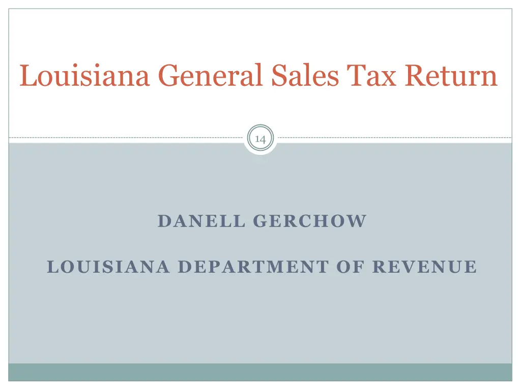 louisiana general sales tax return