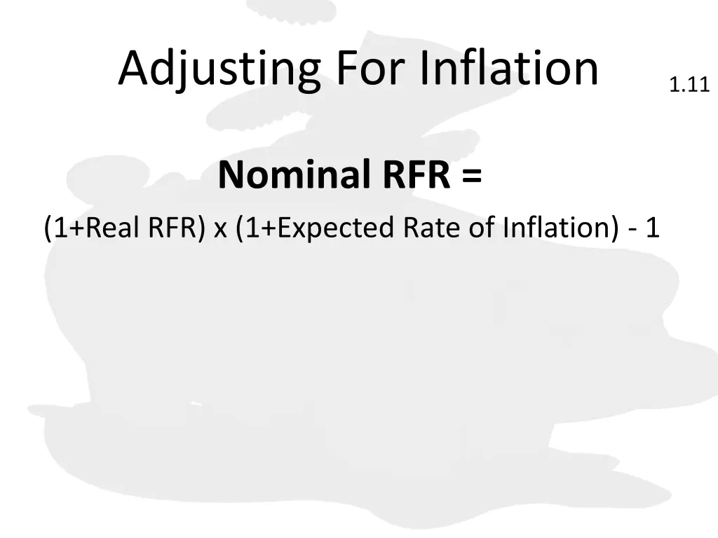 adjusting for inflation 1