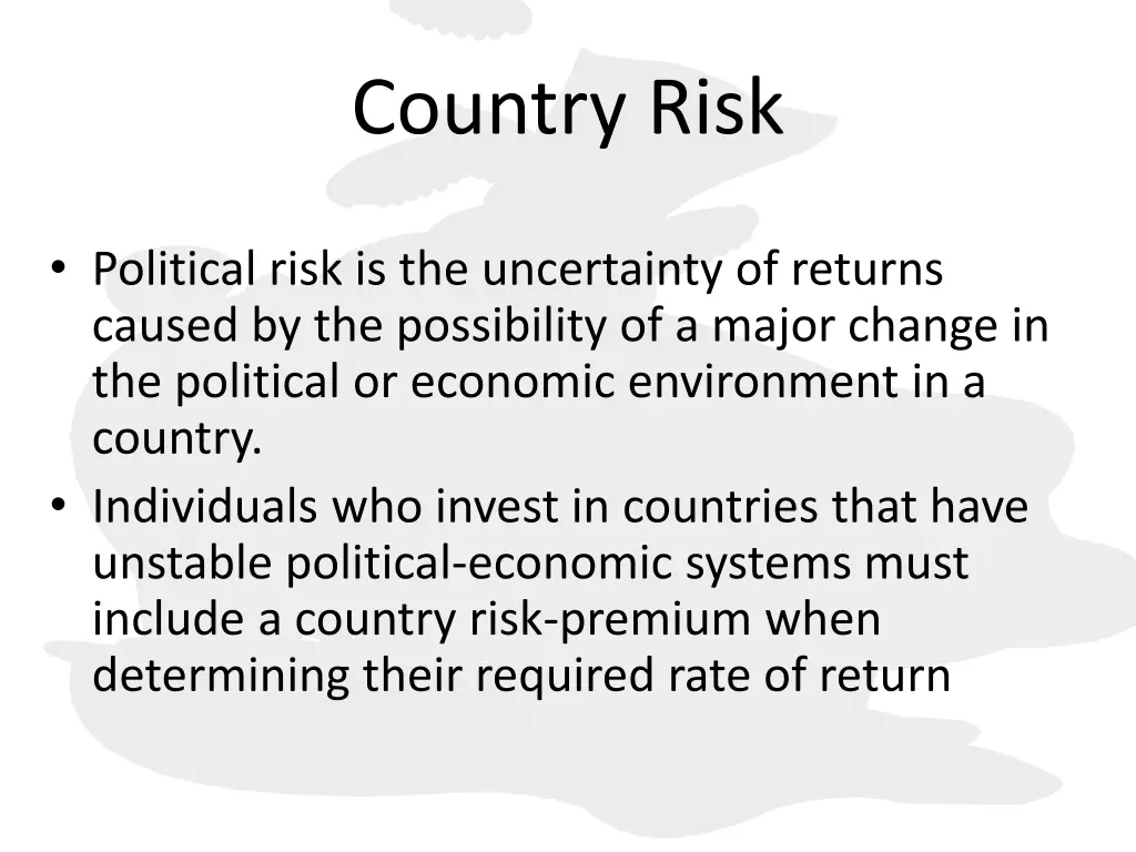 country risk