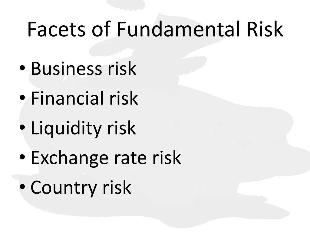 facets of fundamental risk