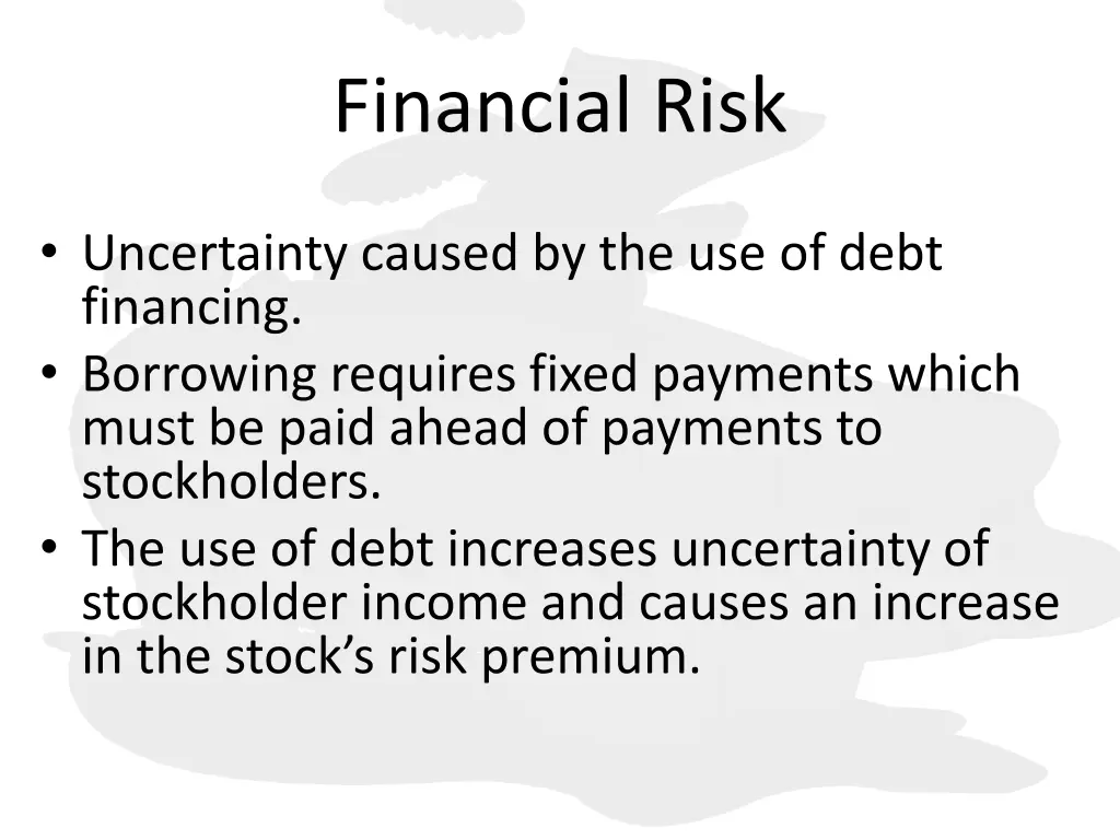 financial risk