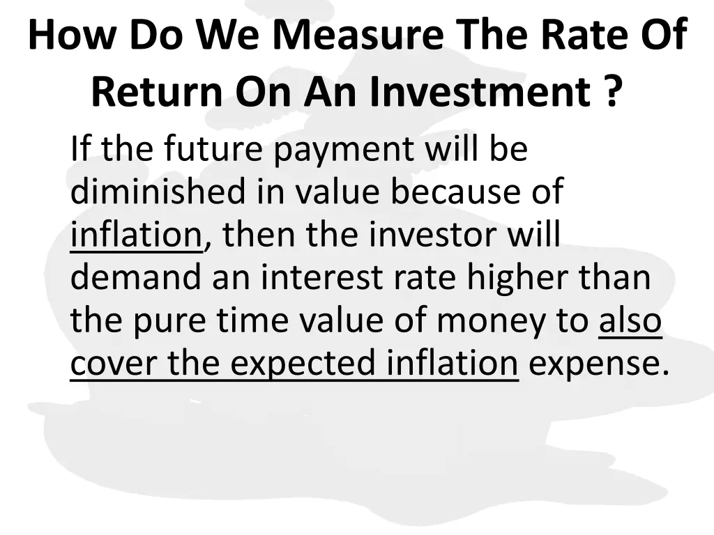 how do we measure the rate of return 2