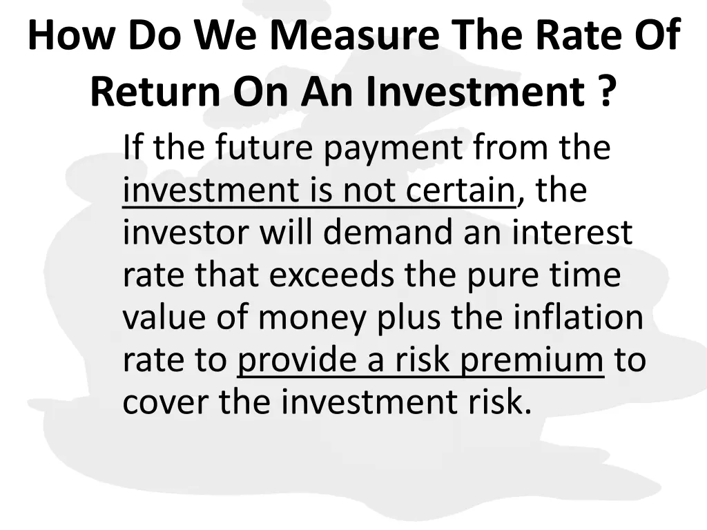 how do we measure the rate of return 3