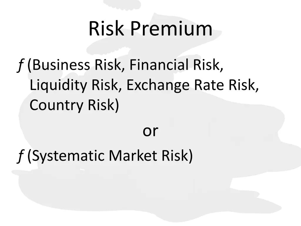 risk premium