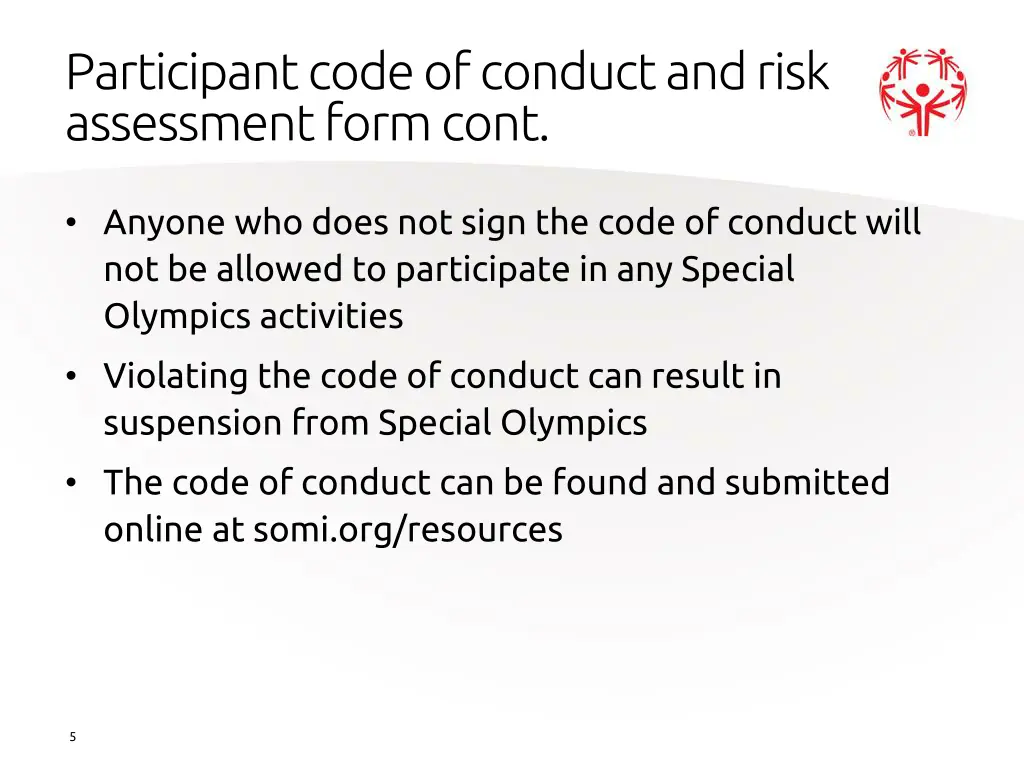 participant code of conduct and risk assessment 1