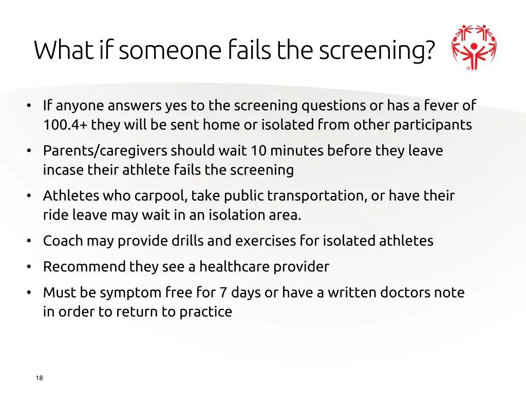 what if someone fails the screening