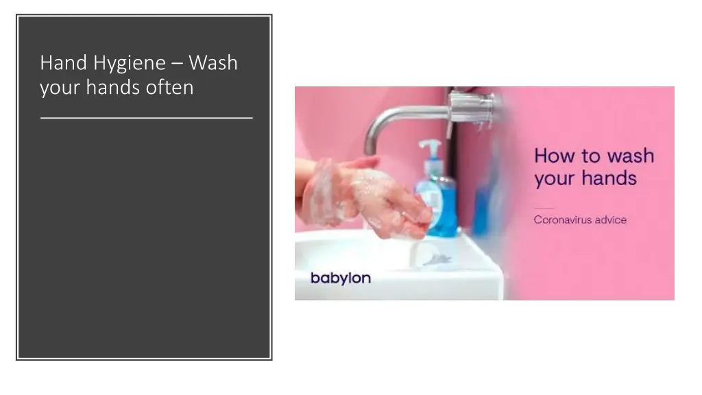 hand hygiene wash your hands often