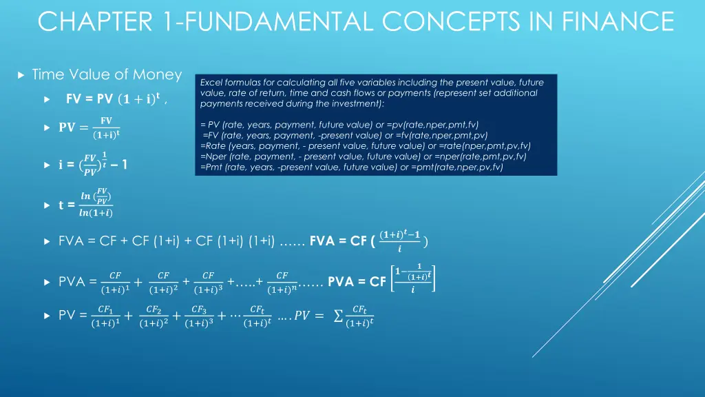 chapter 1 fundamental concepts in finance