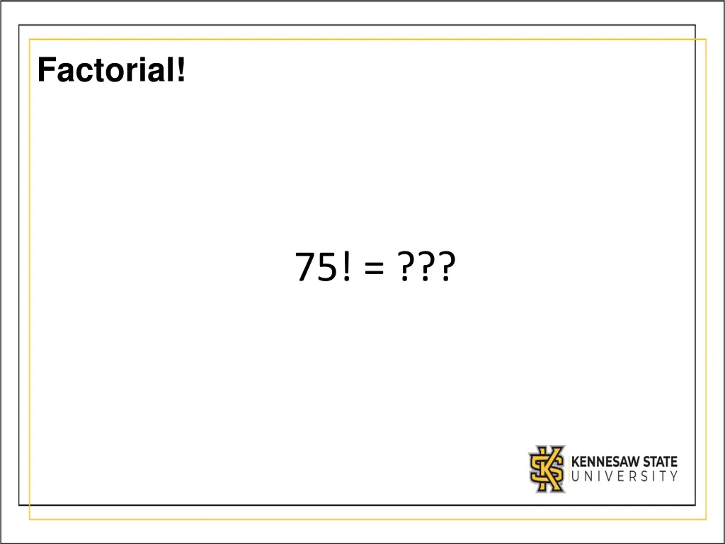 factorial 1