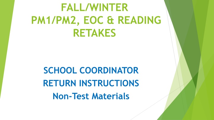 fall winter pm1 pm2 eoc reading retakes