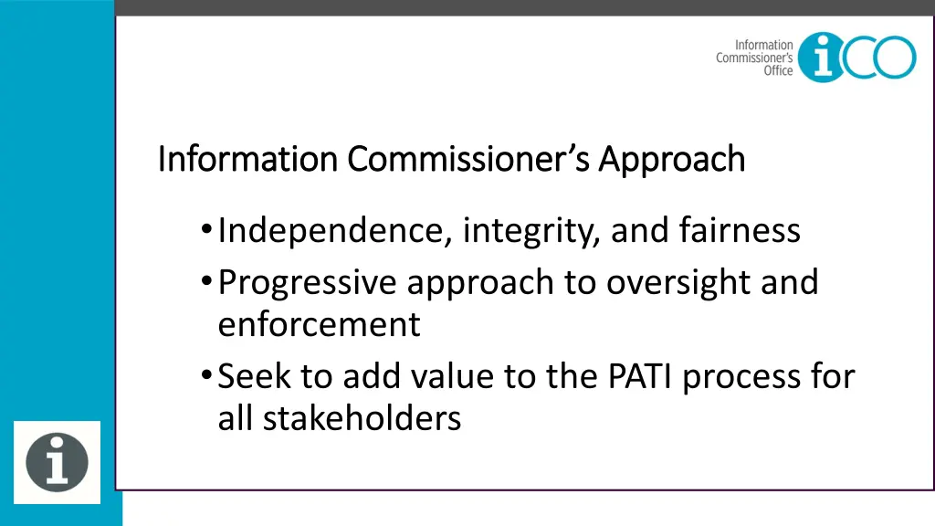 information commissioner s approach information