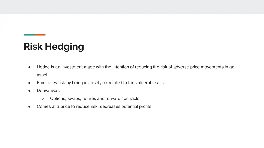 risk hedging