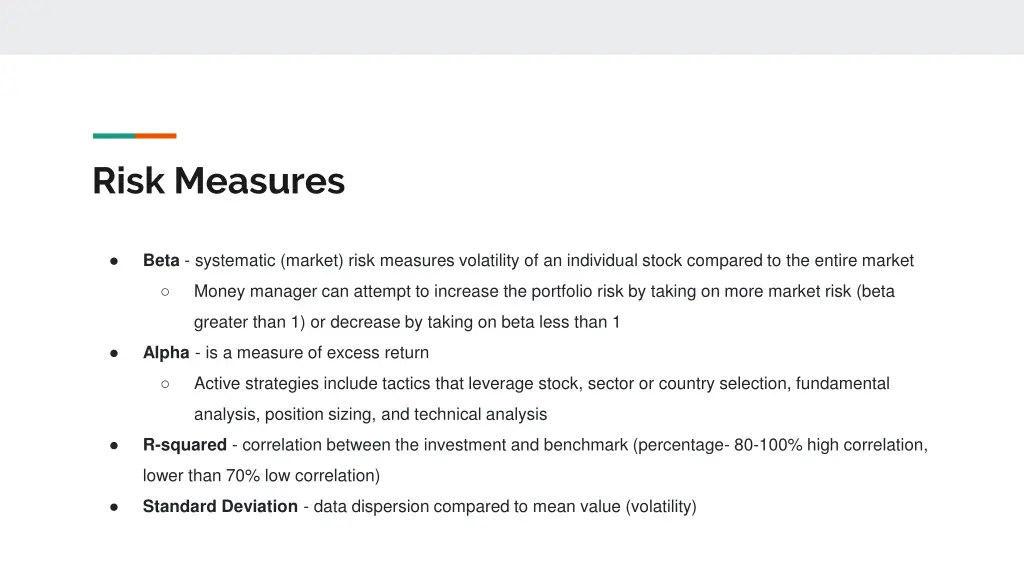 risk measures