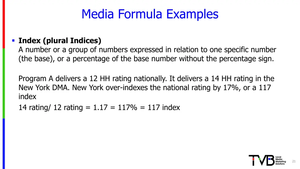 media formula examples 2