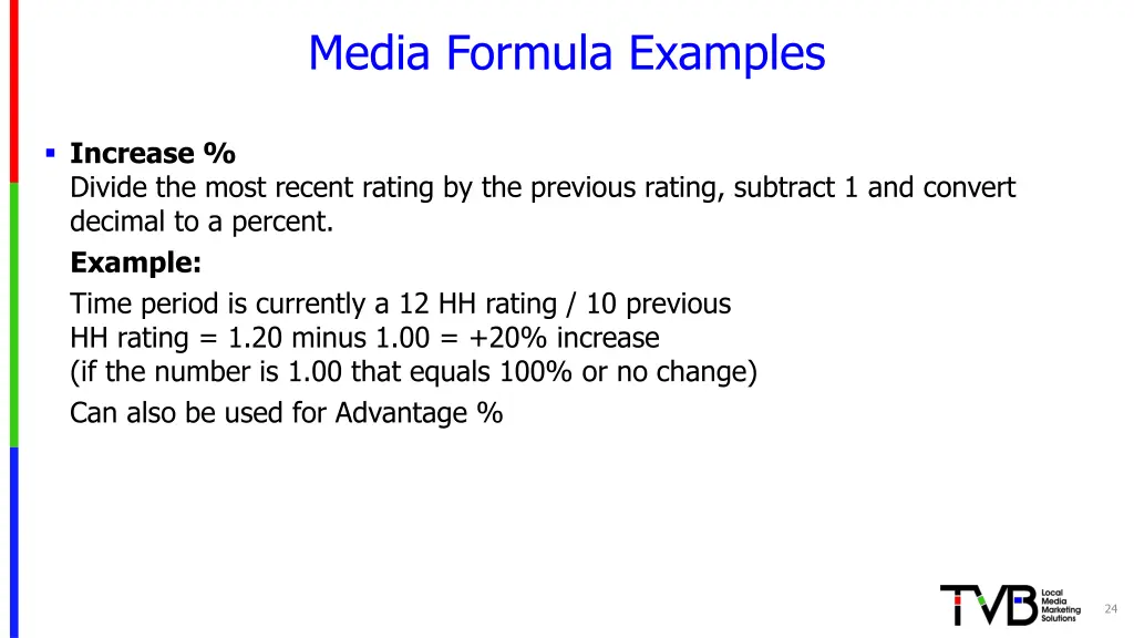 media formula examples 5