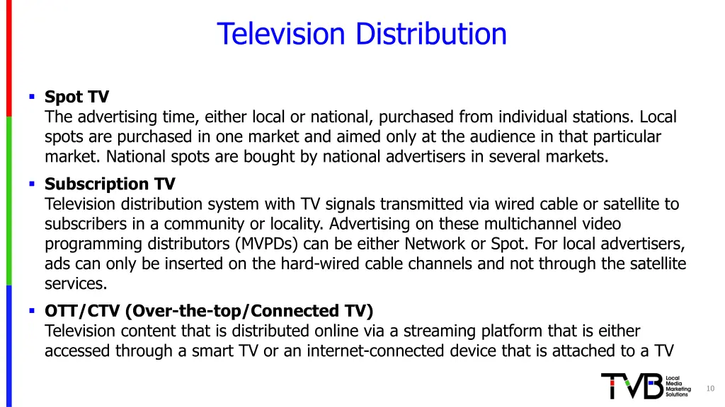 television distribution 1