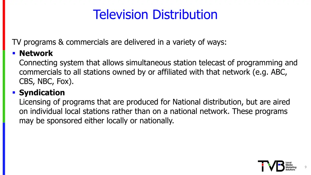 television distribution