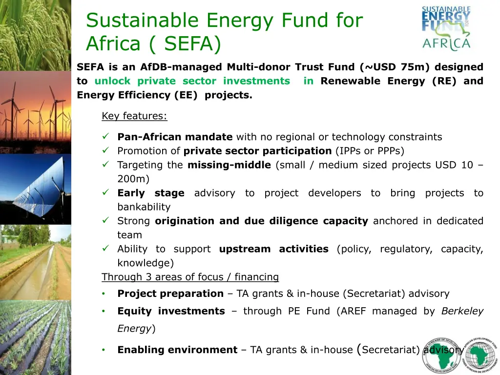 sustainable energy fund for africa sefa