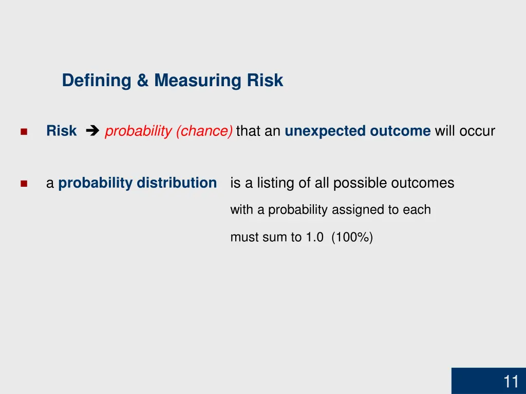 defining measuring risk