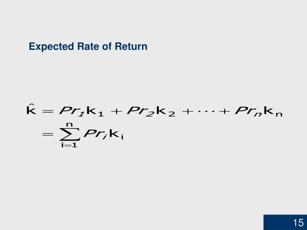 expected rate of return 2