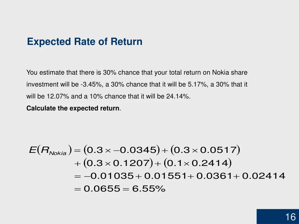 expected rate of return 3