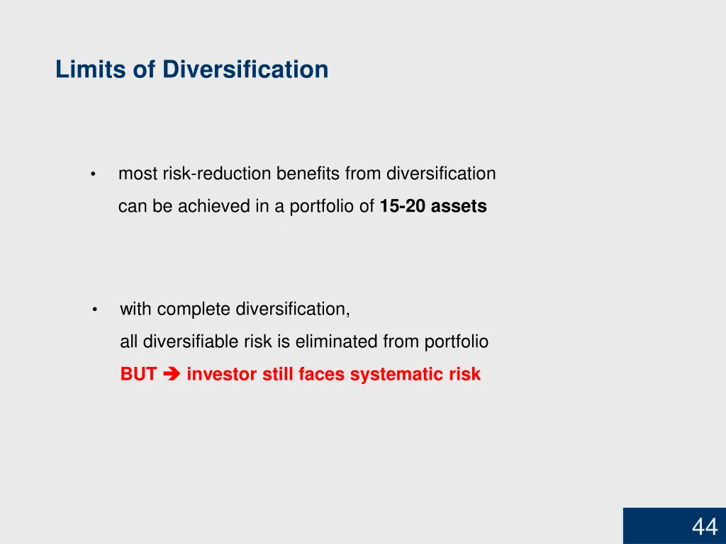 limits of diversification