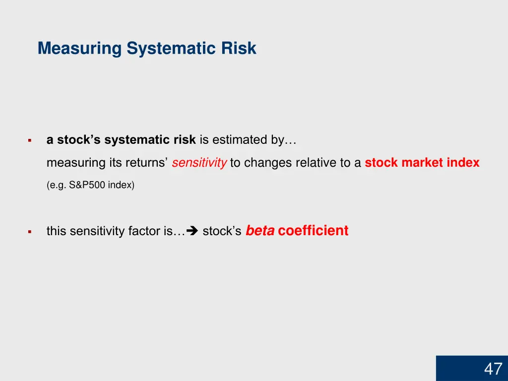 measuring systematic risk 1