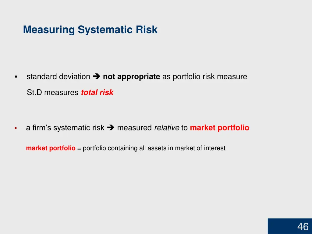 measuring systematic risk