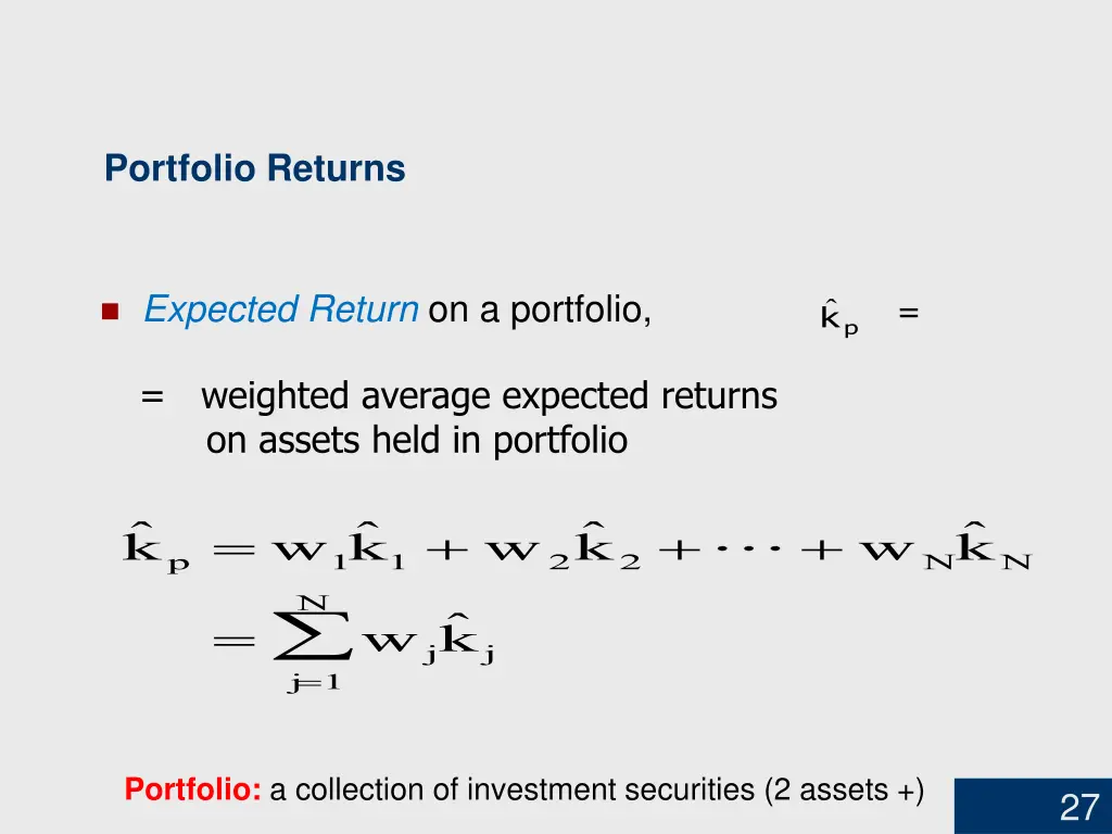 portfolio returns