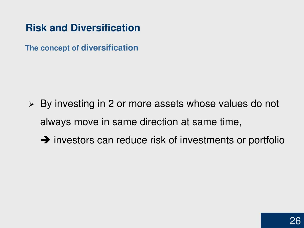 risk and diversification