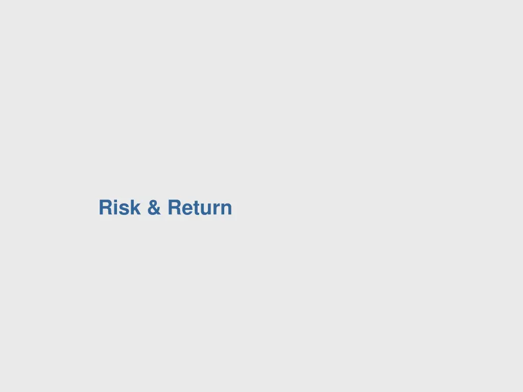 risk return