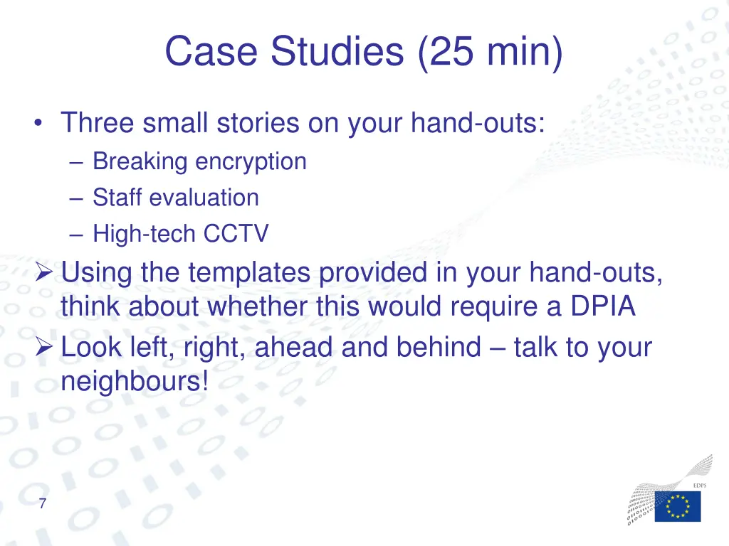 case studies 25 min