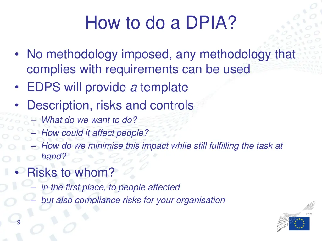 how to do a dpia