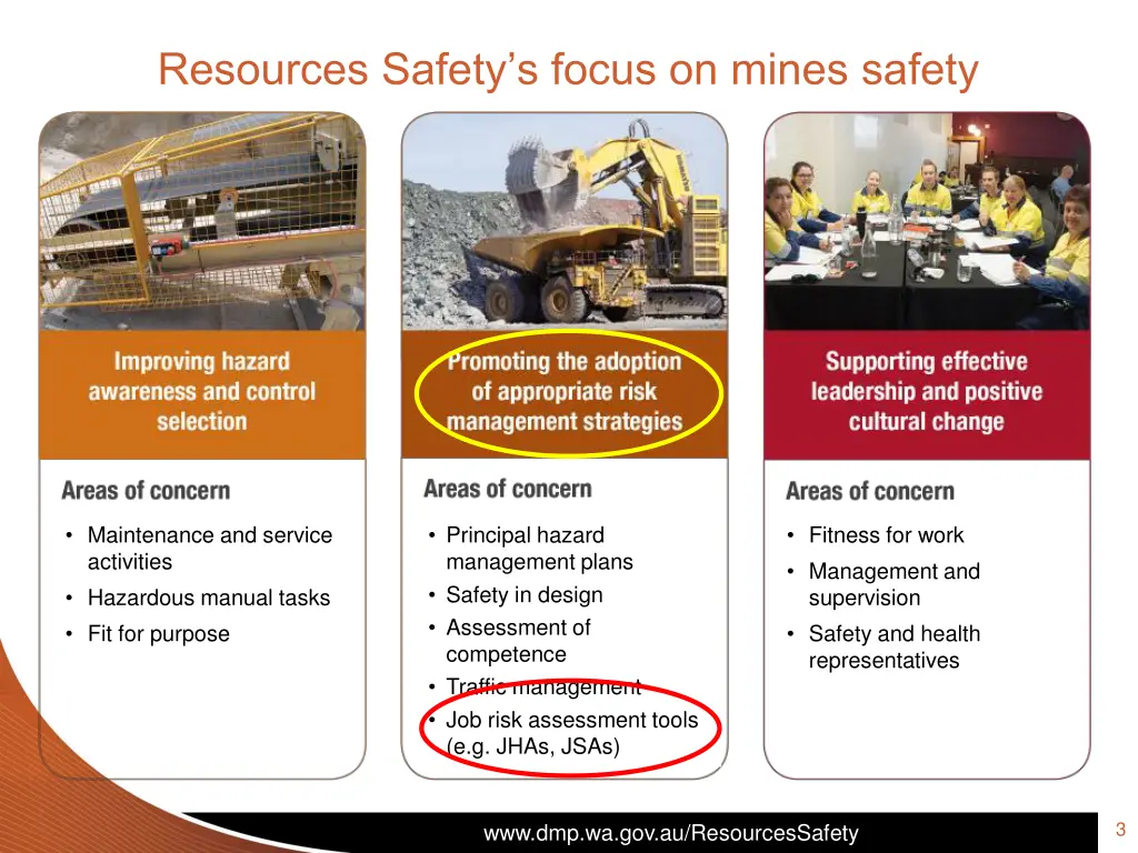 resources safety s focus on mines safety