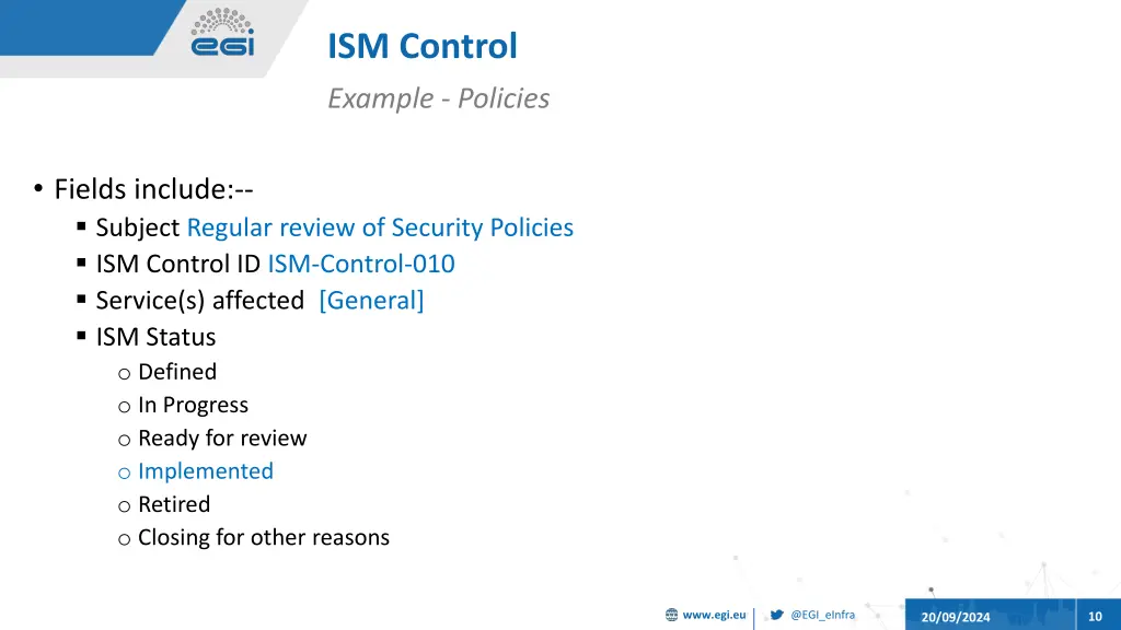 ism control