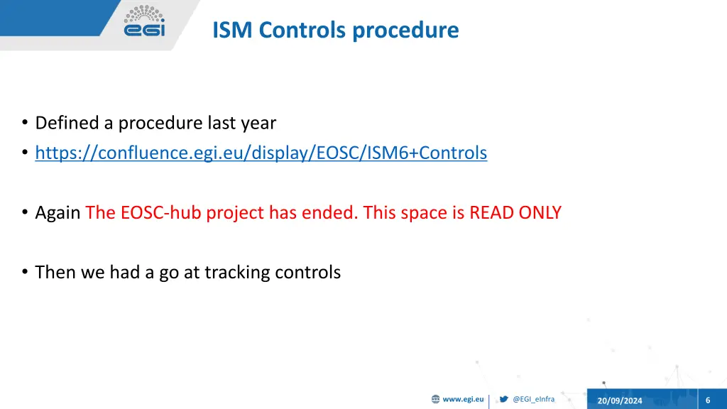 ism controls procedure