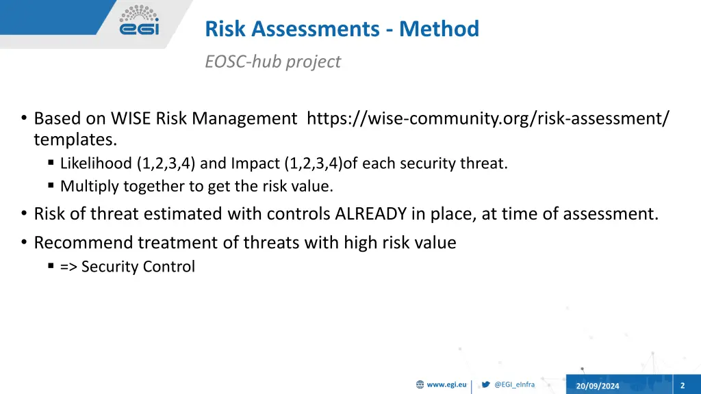 risk assessments method