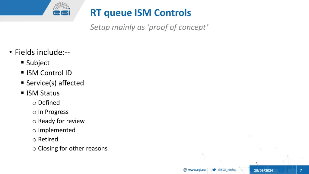 rt queue ism controls