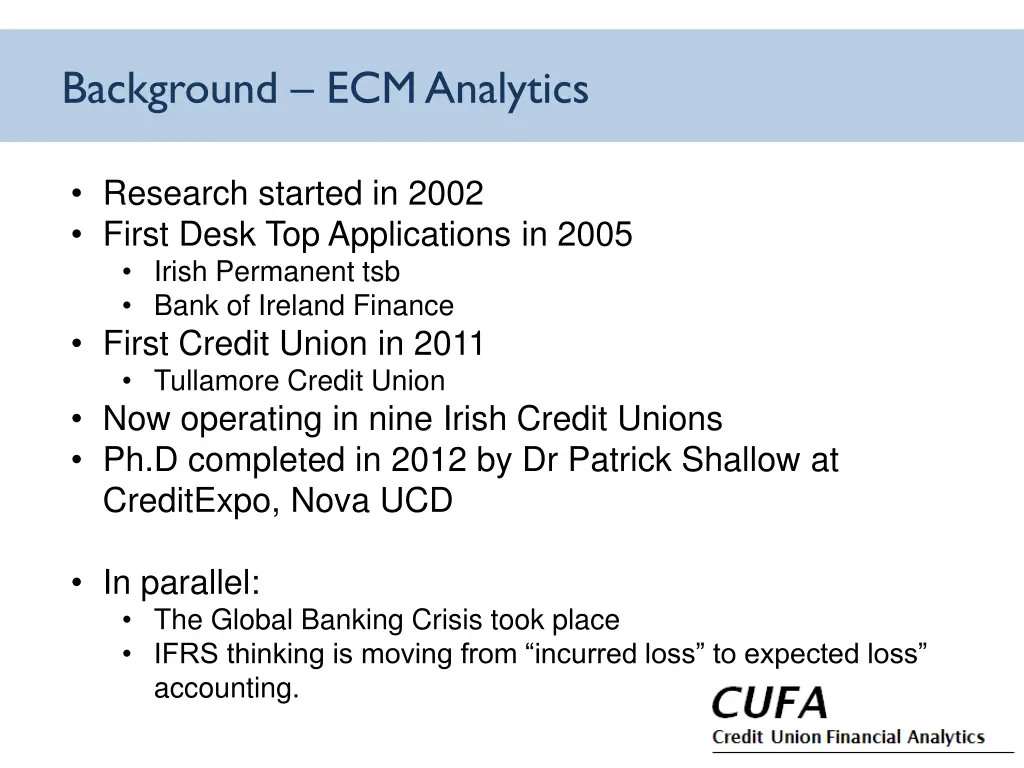 background ecm analytics