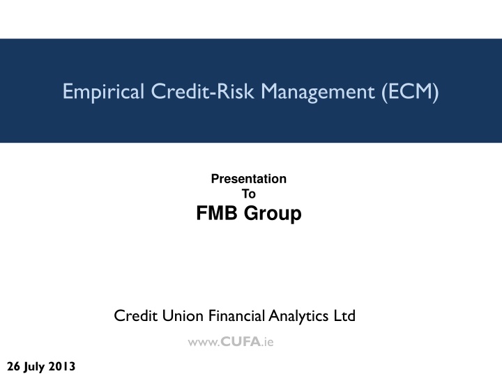 empirical credit risk management ecm