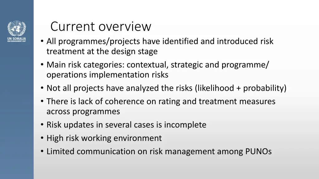 current overview all programmes projects have