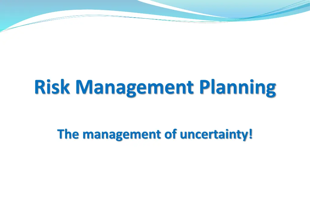 risk management planning