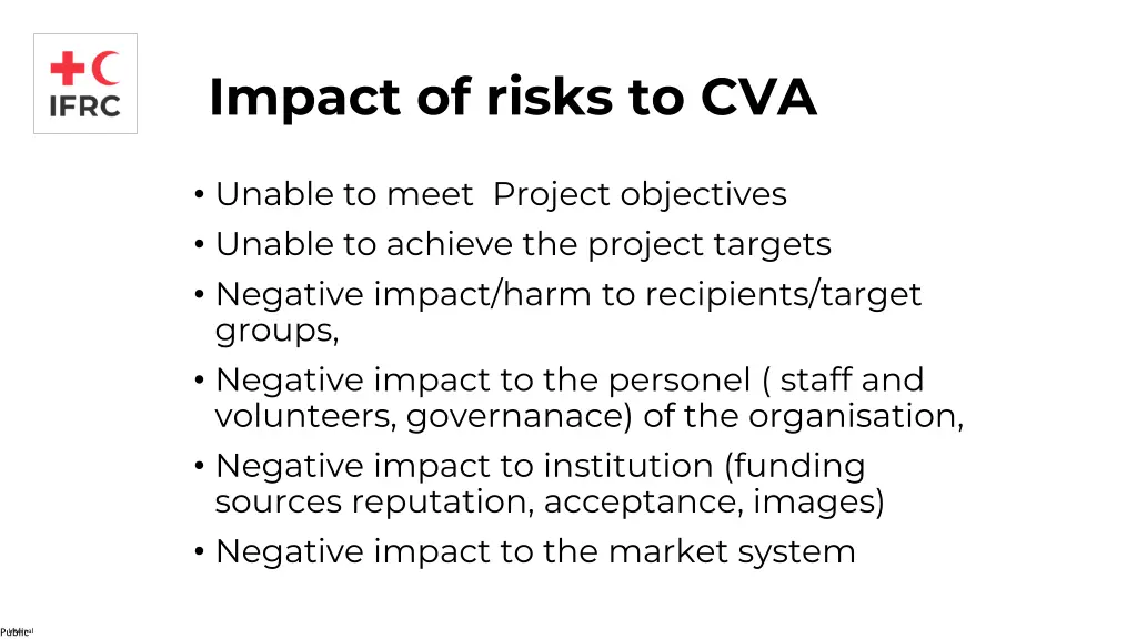 impact of risks to cva