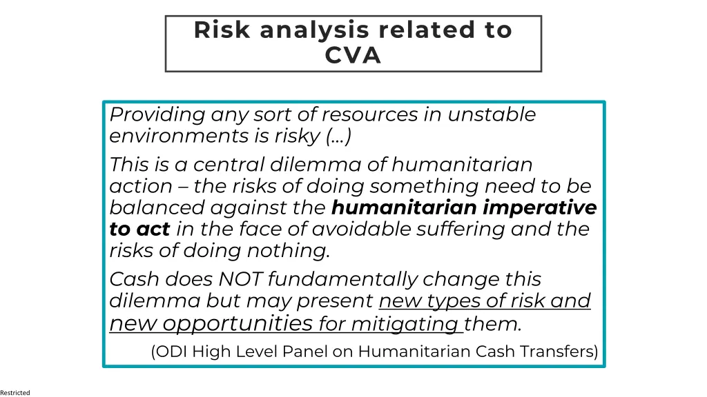 risk analysis related to cva