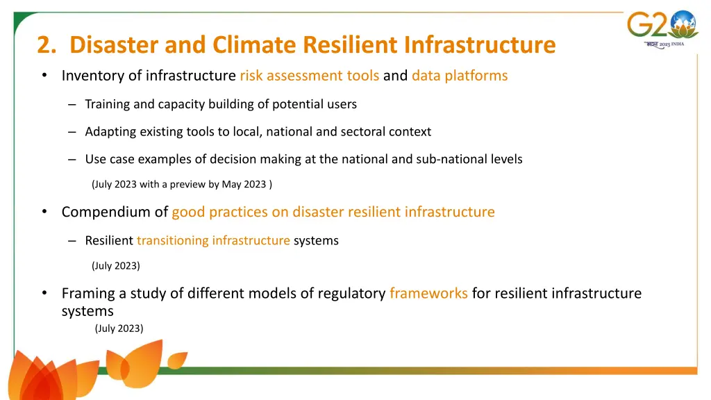 2 disaster and climate resilient infrastructure 1