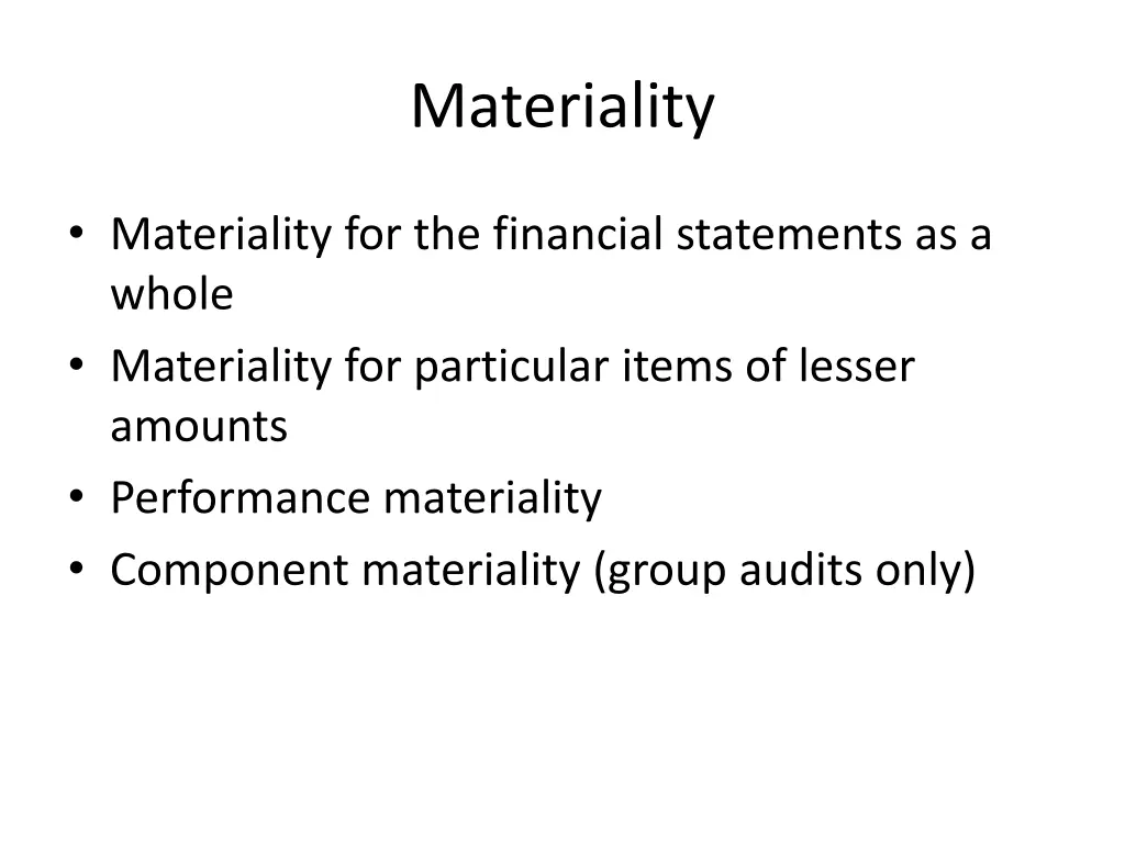 materiality