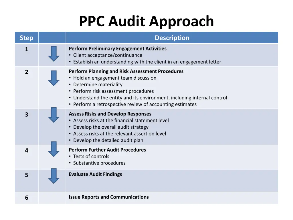 ppc audit approach