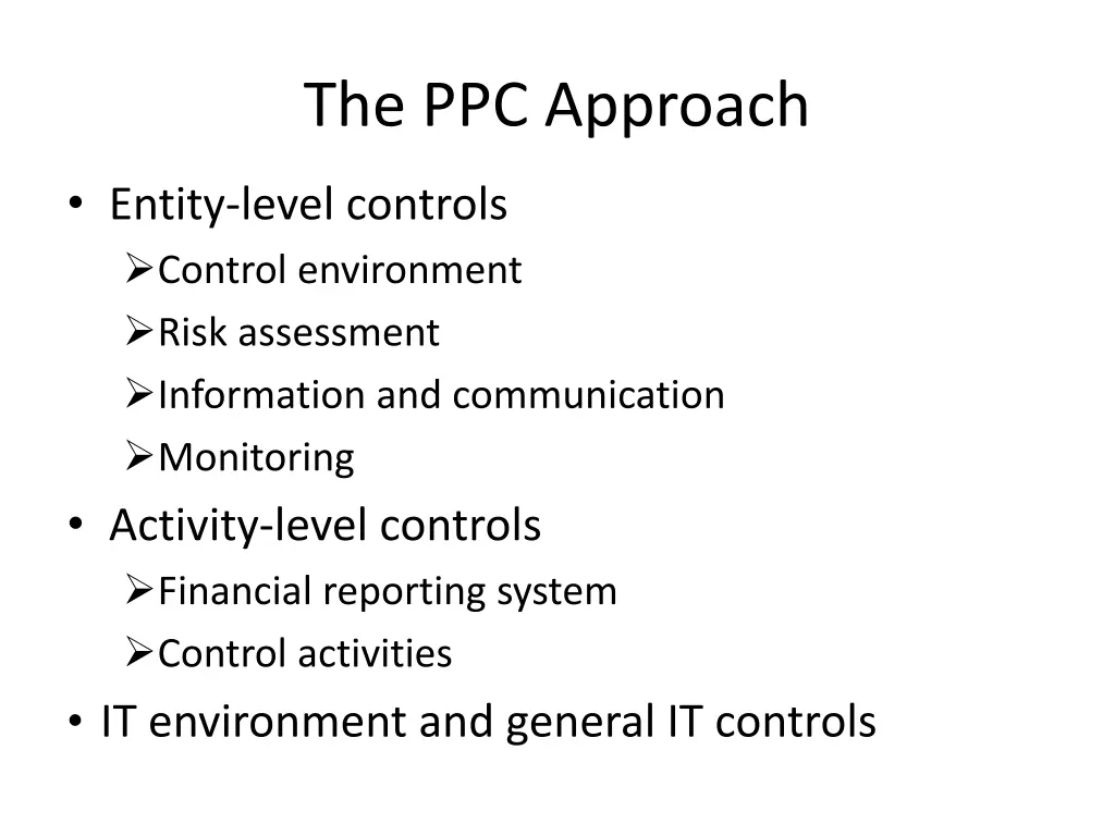 the ppc approach