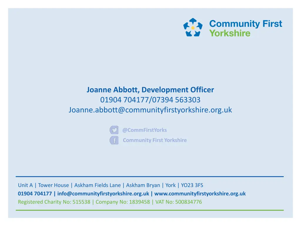 joanne abbott development officer 01904 704177